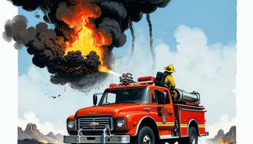 fire-fighting,firefighters,firemen,firefighter,fire fighters,firefighting,fire fighting,fire fighter,fireman,fireman's,fire brigade,fire truck,firetruck,fire dept,fire service,volunteer firefighters,fire ladder,fire department,fire engine,child's fire engine,Illustration,Children,Children 05