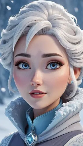 elsa,the snow queen,jaina,white rose snow queen,kristoff,frozen,Unique,3D,3D Character