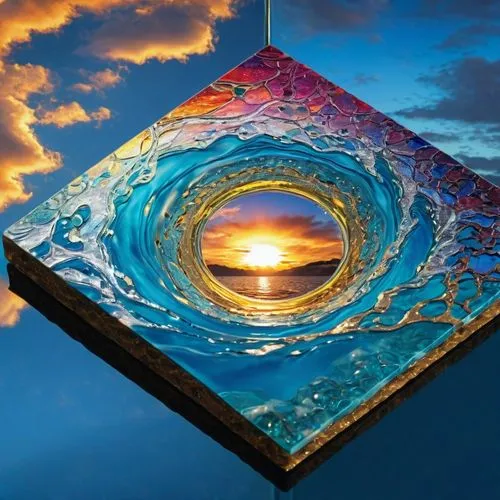 fractals art,glass painting,lenticular,parabolic mirror,skylight,kaleidoscope art,Art,Classical Oil Painting,Classical Oil Painting 08