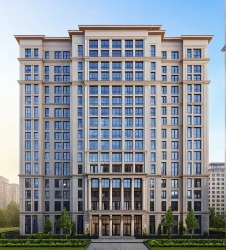 20 этажный жилой дом в классическом стиле с плоской крышей ,a big building with lots of windows and a large walkway,hiranandani,rotana,mgimo,powai,largest hotel in dubai,lodha,Photography,General,Real