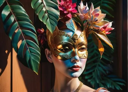 venetian mask,masquerade,tretchikoff,golden wreath,headdress,golden mask,gold mask,laurel wreath,headpiece,girl in a wreath,bodypainting,masques,masquerading,headpieces,body painting,mascarade,pintados,the carnival of venice,headress,carnivale,Photography,Artistic Photography,Artistic Photography 08