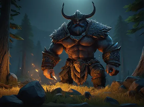 boss, Valheim, despawn, game mechanics, creature, Viking, mythological, forest, misty, night time, torchlight, tense atmosphere, survival, multiplayer, action, strategy, boss arena, ancient stones, ru