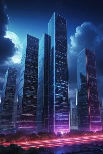 cybercity,monoliths,cyberport,futuristic landscape,city skyline,cityscape,skyscraping,megapolis,urban towers,cybertown,mainframes,cube background,futuristic architecture,skylines,3d background,superhighways,arcology,coruscant,supertall,city cities,Illustration,Realistic Fantasy,Realistic Fantasy 24