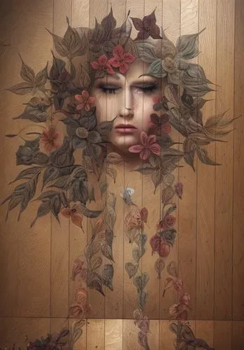 girl in a wreath,autumn wreath,paper art,rose wreath,photomanipulation,autumn leaf paper,dryad,photo manipulation,fallen leaf,wreath of flowers,fallen leaves,multiple exposure,autumn leaves,dead leaves,fractals art,faery,blooming wreath,golden wreath,double exposure,photomontage,Common,Common,Fashion