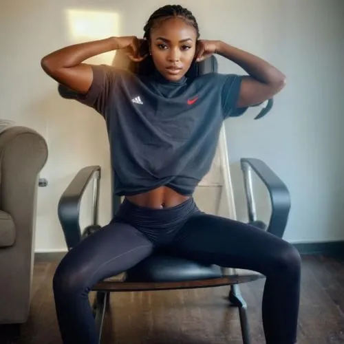 sexy athlete,gym,gymnast,yoga,puma,workout,fitness model,fit,gym girl,stretching,ebony,sweatpants,sporty,fitness professional,maria bayo,abs,santana,yoga pant,sweatpant,tracksuit