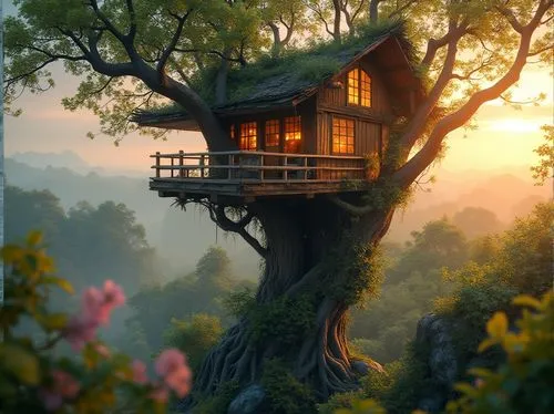 tree house,tree house hotel,treehouse,treehouses,house in the forest,fairy house,forest house,miniature house,dreamhouse,wooden house,little house,beautiful home,bird house,tree top,small house,fairy chimney,lookout tower,birdhouse,nestled,home landscape,Photography,General,Realistic