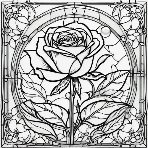 rose flower illustration,roses pattern,rose flower drawing,coloring page,flower line art,coloring pages,Illustration,Black and White,Black and White 08