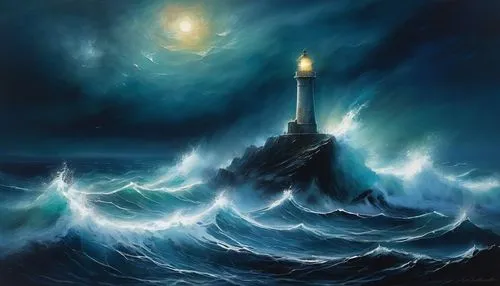 electric lighthouse,lighthouse,phare,lighthouses,sea storm,light house,charybdis,poseidon,god of the sea,sea fantasy,oceano,atlantica,tidal wave,stormy sea,fathom,siggeir,maelstrom,oceanus,aivazovsky,ilightmarine,Conceptual Art,Daily,Daily 32