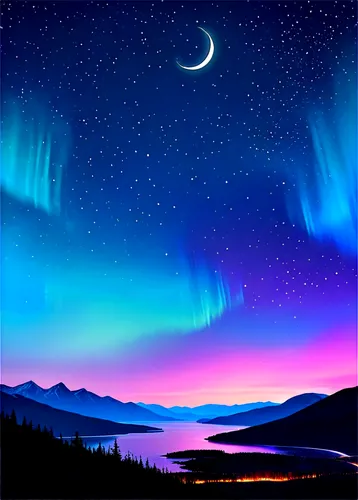 northen lights,night sky,nothern lights,northern lights,northen light,norther lights,auroras,moon and star background,northern light,clear night,the northern lights,nightsky,the night sky,aurora colors,landscape background,aurorae,auroral,starry sky,twilights,night stars,Conceptual Art,Fantasy,Fantasy 02