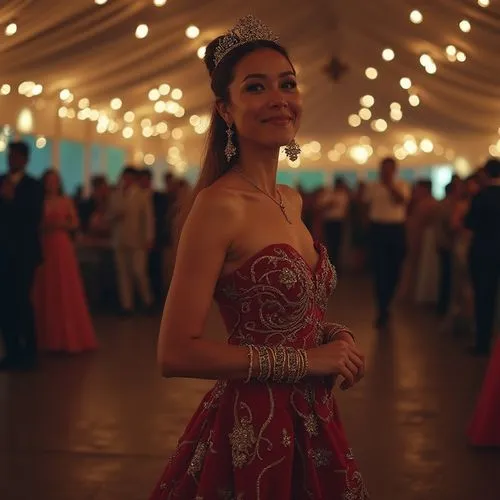 quinceanera,red gown,girl in red dress,a princess,ballgowns,ballroom,Photography,Documentary Photography,Documentary Photography 15