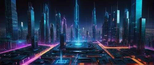 cybercity,futuristic landscape,metropolis,cybertown,cyberport,cyberia,tron,cyberworld,fantasy city,cyberscene,cityscape,synth,futuristic,cyberpunk,areopolis,cybertron,cyberview,polara,hypermodern,scifi,Illustration,Realistic Fantasy,Realistic Fantasy 03