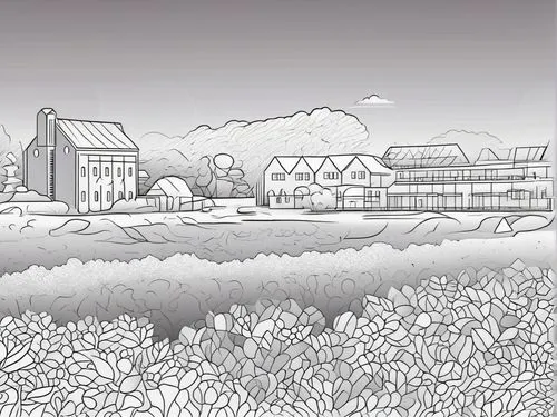 saltworks,leek greenhouse,wastewater treatment,salt farming,town buildings,salt farm,hahnenfu greenhouse,grain plant,farm yard,brewery,stock farming,greenhouse cover,aquaculture,farmstead,escher villa