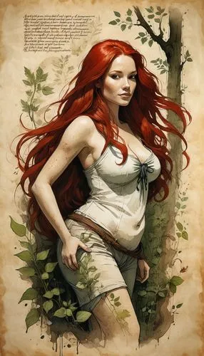 red-haired,poison ivy,redheads,red head,celtic woman,redhead doll,ariel,red skin,redhair,dryad,redheaded,red riding hood,the enchantress,celtic queen,fantasy art,faery,fae,fairy tale character,red ginger,clary,Illustration,Black and White,Black and White 08