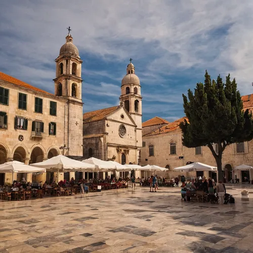 Luza Square and Saint Blaise Church in Dubrovnik, Croatia,dubrovnik city,trogir,dubrovnik,dubrovnic,croatia,alghero,cappodocia,trinità dei monti,medieval market,moustiers-sainte-marie,market place,aix