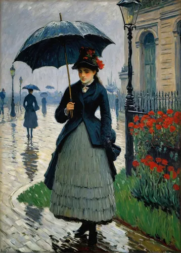 man with umbrella,little girl with umbrella,walking in the rain,umbrella,umbrellas,in the rain,post impressionist,post impressionism,vincent van gough,woman walking,mary poppins,promenade,woman with ice-cream,la violetta,summer umbrella,parasol,brolly,vincent van gogh,a pedestrian,girl picking flowers,Art,Artistic Painting,Artistic Painting 04