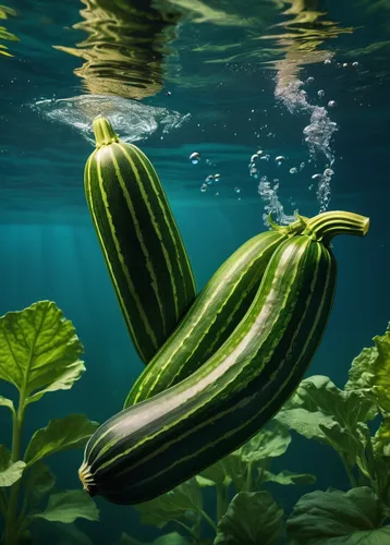 Describe a peaceful garden with courgette plants swaying in the breeze.,armenian cucumber,courgette,zucchini,horn cucumber,cucumbers,cucumber,cucumis,aquatic plant,pointed gourd,pickled cucumber,cucum