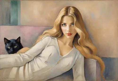 girl with dog,lempicka,woman sitting,metzinger,feitelson,goncharova