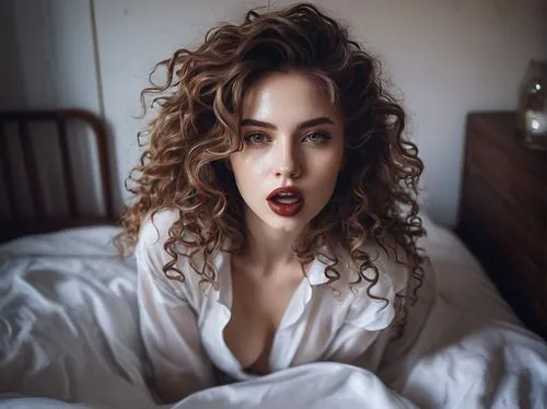 curly brunette,anfisa,red lips,labios,red lipstick,cardellini,Photography,Documentary Photography,Documentary Photography 11