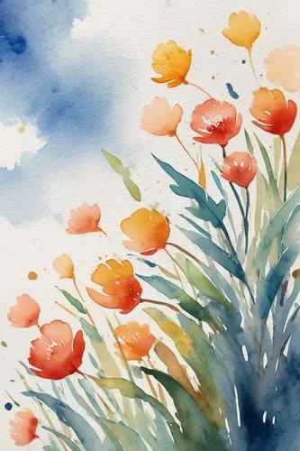 watercolor floral background,watercolor flowers,watercolour flowers,watercolor background,watercolour flower,watercolor flower,watercolor roses,watercolor texture,poppies,flower painting,watercolor roses and basket,watercolor baby items,watercolors,sea carnations,water colors,watercolor leaves,orange tulips,springtime background,watercolours,watercolor fruit,Illustration,Paper based,Paper Based 25