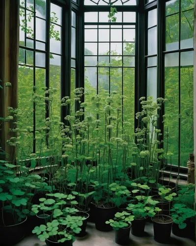 Create a suspenseful mystery where a valuable narrow clover goes missing from a botanist's laboratory.,heracleum (plant),filipendula ulmaria,sky ladder plant,maidenhair tree,bamboo plants,green plants