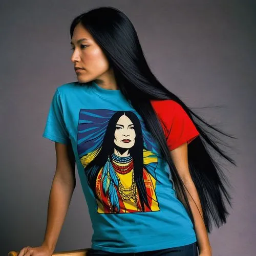 bjork,navajo,girl in t-shirt,navaho,ndn,threadless,Illustration,American Style,American Style 14