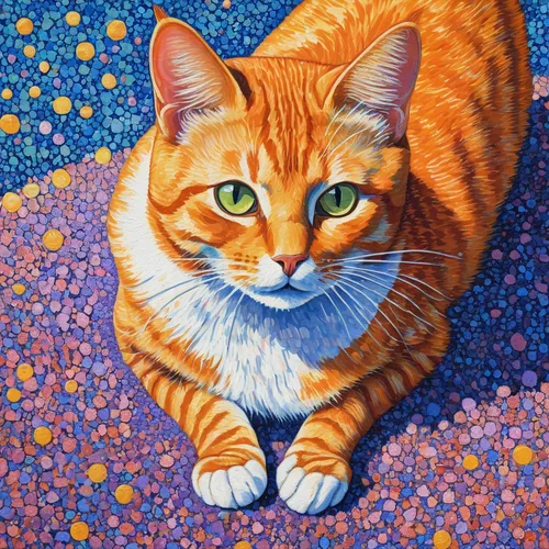 calico cat,red tabby,ginger cat,cat on a blue background,cat portrait,calico,marmalade,colored pencil background,pet portrait,tangerine,cat vector,firestar,cat,tiger cat,red cat,orange,murcott orange,tabby cat,oil on canvas,oil painting,Conceptual Art,Daily,Daily 31