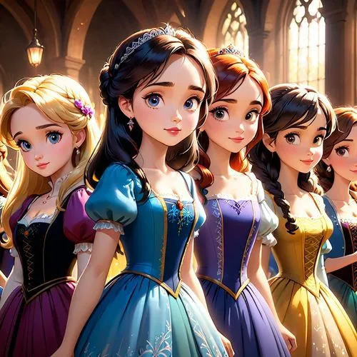 princesses,princess anna,princess sofia,fairytale characters,fairy tale icons,fashion dolls,doll's facial features,rapunzel,3d fantasy,celtic woman,tangled,disney,fairy tale character,dolls,princess' earring,snow white,doll figures,porcelain dolls,designer dolls,fairytales,Anime,Anime,Cartoon