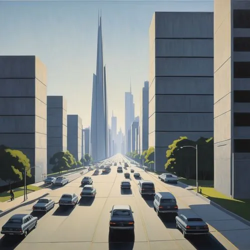 city highway,city scape,koyaanisqatsi,superhighways,mcquarrie,skylines,cityscapes,sheeler,urban landscape,matruschka,megacities,dubay,skyline,urbanization,skyscrapers,schuiten,urbanworld,urbanizing,futuristic landscape,ruscha,Conceptual Art,Oil color,Oil Color 13