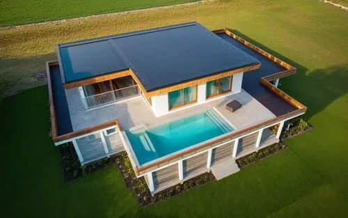 solarcity,grass roof,solar photovoltaic,folding roof,dunes house,passivhaus,Photography,General,Realistic