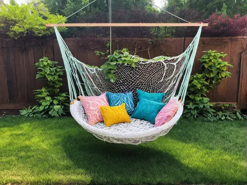 Create a cozy net bundle for relaxing in a backyard.,garden swing,porch swing,hanging chair,hammock,hammocks,outdoor sofa,hanging swing,garden decor,swing set,outdoor furniture,garden furniture,patio 