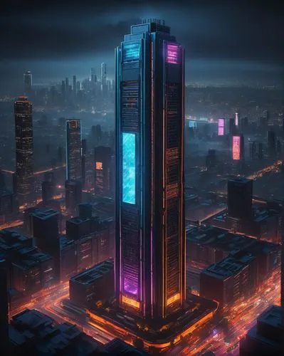 cybercity,cybertown,cyberport,megapolis,metropolis,skyscraper,coruscant,electric tower,the skyscraper,pc tower,cyberpunk,supertall,coldharbour,skyscraping,urban towers,megacorporation,highrises,microdistrict,ctbuh,high rises,Art,Artistic Painting,Artistic Painting 02