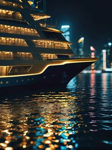 luxury yacht,cruise ship,yacht,yacht exterior,dubai marina,yachts,harbour city,costa concordia,sea fantasy,superyacht,dubai creek,monte carlo,docked,oasis of seas,ocean liner,largest hotel in dubai,boat landscape,monaco,cruise,royal yacht,Illustration,Realistic Fantasy,Realistic Fantasy 19