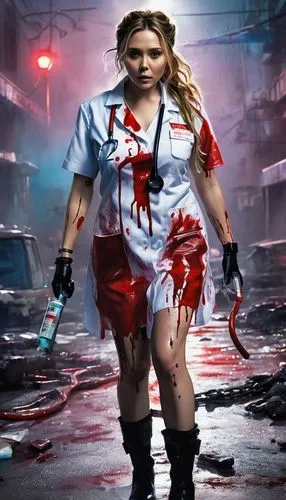 female nurse,nurse,gorefest,carrie,zombie,bloodsucker,haemorrhage,biohazard,cauterized,lydia,zometa,fearnet,fangoria,splatterhouse,zompro,girl with gun,elektra,chainsaw,female doctor,zombi,Conceptual Art,Graffiti Art,Graffiti Art 08