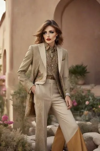 woman in menswear,menswear for women,gold-pink earthy colors,vogue,khaki,fashion model,women fashion,fashion shoot,vintage fashion,desert rose,female model,fashionista,iranian nowruz,trench coat,brown