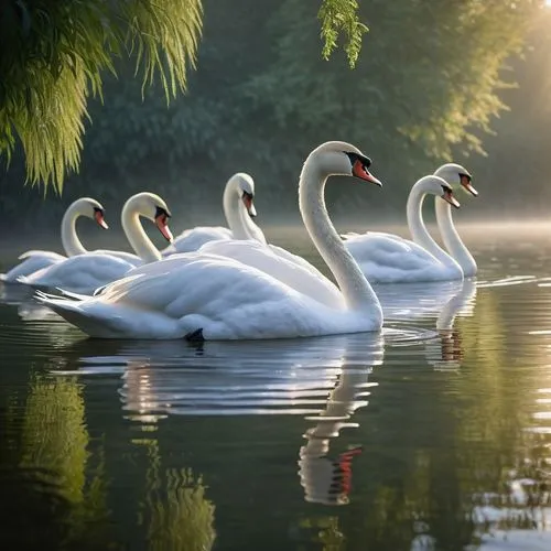 swan family,swans,swan lake,swan pair,canadian swans,young swans,trumpeter swans,baby swans,white swan,swanning,trumpet of the swan,swan on the lake,cygnets,swan,swansong,cisne,constellation swan,trumpeter swan,wildfowl,mourning swan,Illustration,Paper based,Paper Based 02