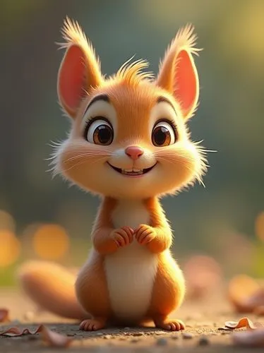 cute cartoon character,squeakquel,squirell,alvin,chipmunk,timon,Photography,General,Realistic