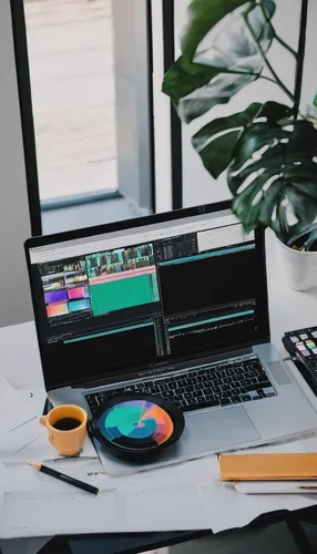 How much do video editors earn?,video editing software,working space,blur office background,work space,color picker,music workstation,control center,creative office,blackmagic design,studio monitor,wo