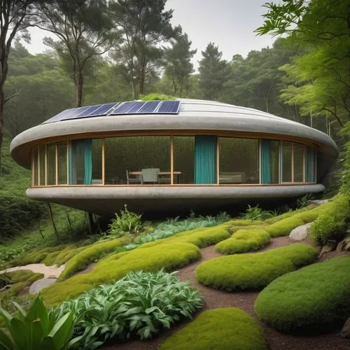 earthship,mid century house,electrohome,greenhut,mid century modern,futuristic architecture,grass roof,smart house,cubic house,inverted cottage,prefabricated,dunes house,cube house,house in the forest,futuristic landscape,forest house,archidaily,pavillon,pool house,holiday home,Art,Artistic Painting,Artistic Painting 09