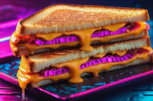 grilled cheese,kaya toast,melt sandwich,peanut butter and jelly sandwich,toaster strudel,jam sandwich,milk toast,sandwich toaster,shrimp toast,beef steak toast,toaster,croque-monsieur,toast,patty melt,grilled bread,texas toast,cheese slice,toaster oven,cheese slices,breakfast sandwich,Conceptual Art,Sci-Fi,Sci-Fi 27