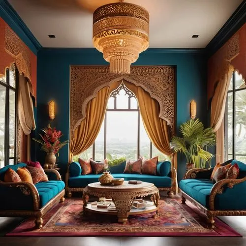 moroccan pattern,ornate room,interior decor,interior decoration,opulently,riad,great room,opulent,interior design,ottoman,luxury home interior,sitting room,blue room,persian norooz,teal blue asia,opulence,contemporary decor,morocco,decor,chaise lounge,Unique,Paper Cuts,Paper Cuts 04