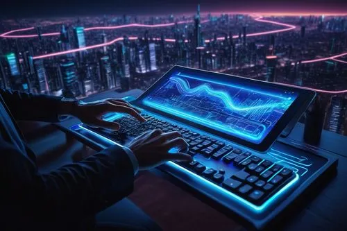 cyberscene,cyberpunk,cyberview,cyberpatrol,cybercity,cybersurfing,cyberspace,cybertown,cybertrader,cyberworld,cybernet,synth,cyberia,computer graphic,computerization,man with a computer,computer art,cybersurfers,computer,cyber,Illustration,Retro,Retro 24