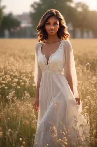 sherine,mahdawi,sun bride,lumidee,miss kabylia 2017,chamomile in wheat field,Photography,Commercial