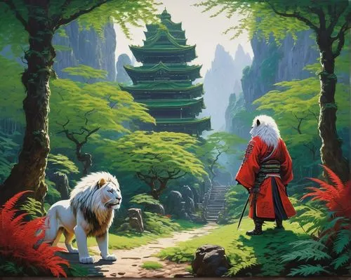 inuyasha,mulan,kunqu,shennong,taoism,fantasy picture,rongfeng,ghibli,shihmen,man and horses,zhuan,taoist,raistlin,seimei,jianfei,zhihuan,nargothrond,jinchuan,yanzhao,qilin,Art,Artistic Painting,Artistic Painting 04