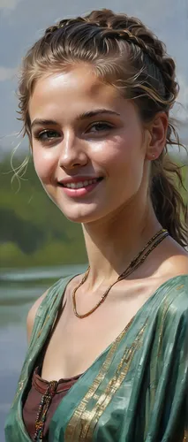 celtic queen,thracian,germanic tribes,girl on the river,world digital painting,girl in a historic way,dunun,celtic woman,portrait background,celtic harp,elaeis,photo painting,princess anna,orla,thymelicus,girl on the boat,fantasy portrait,oil painting,trireme,young woman,Photography,General,Natural