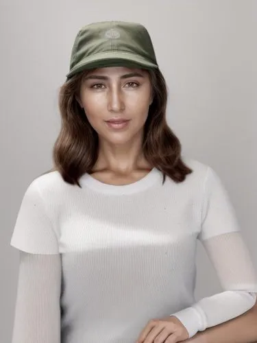 beret,hila,girl wearing hat,soekarnoputri,khaki,platelet,Common,Common,Natural