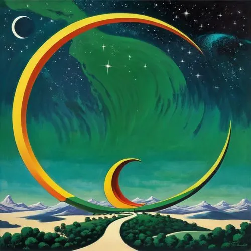 crescent moon,circumlunar,crescent,waxing crescent,hanging moon,phase of the moon,moon and star background,moon and star,sun moon,herfstanemoon,moonbow,jupiter moon,crescents,moon phase,ozma,sun and moon,pachamama,dreamtime,anahata,silmarillion,Illustration,Retro,Retro 12