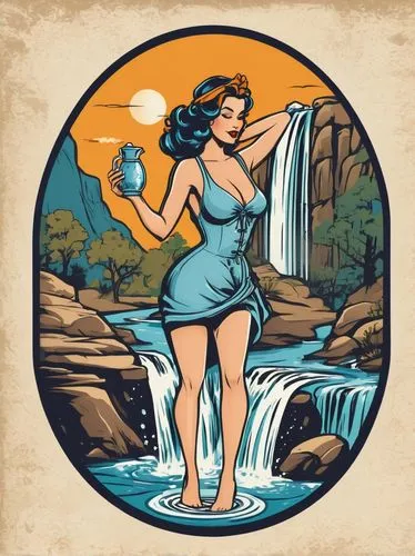 water nymph,retro pin up girl,woman at the well,pin-up girl,the blonde in the river,retro pin up girls,pin up girl,watercolor pin up,pinup girl,horoscope libra,retro 1950's clip art,the zodiac sign pisces,pin-up,agua de valencia,pin-up girls,aquarius,pin up,pin ups,art deco woman,girl on the river,Unique,Design,Logo Design