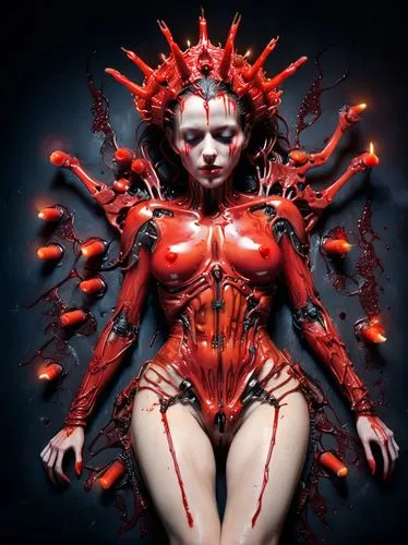 witchblade,root chakra,bodypainting,bodypaint,body painting,melisandre,neon body painting,sanguine,entrails,bloodrayne,viscera,vermelho,stigmata,demoness,lilith,medusa,infernal,demona,hemorrhage,sanguinary,Conceptual Art,Sci-Fi,Sci-Fi 03