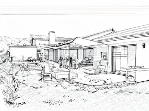 landscape design sydney,house drawing,landscape designers sydney,garden design sydney,line drawing,garden elevation,dunes house,landscape plan,3d rendering,mid century house,houses clipart,core renovation,holiday home,archidaily,residential house,beach huts,architect plan,mono-line line art,garden buildings,floorplan home