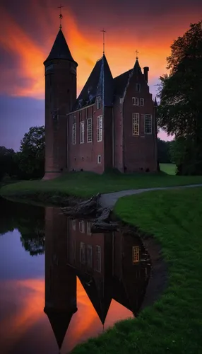 Sint-Pieters-Rode - Castle of Horst by night The castle and the chapel of Horst are photogenic landmarks near my new home. So in recent months I went out to photograph them several times, mostly in th